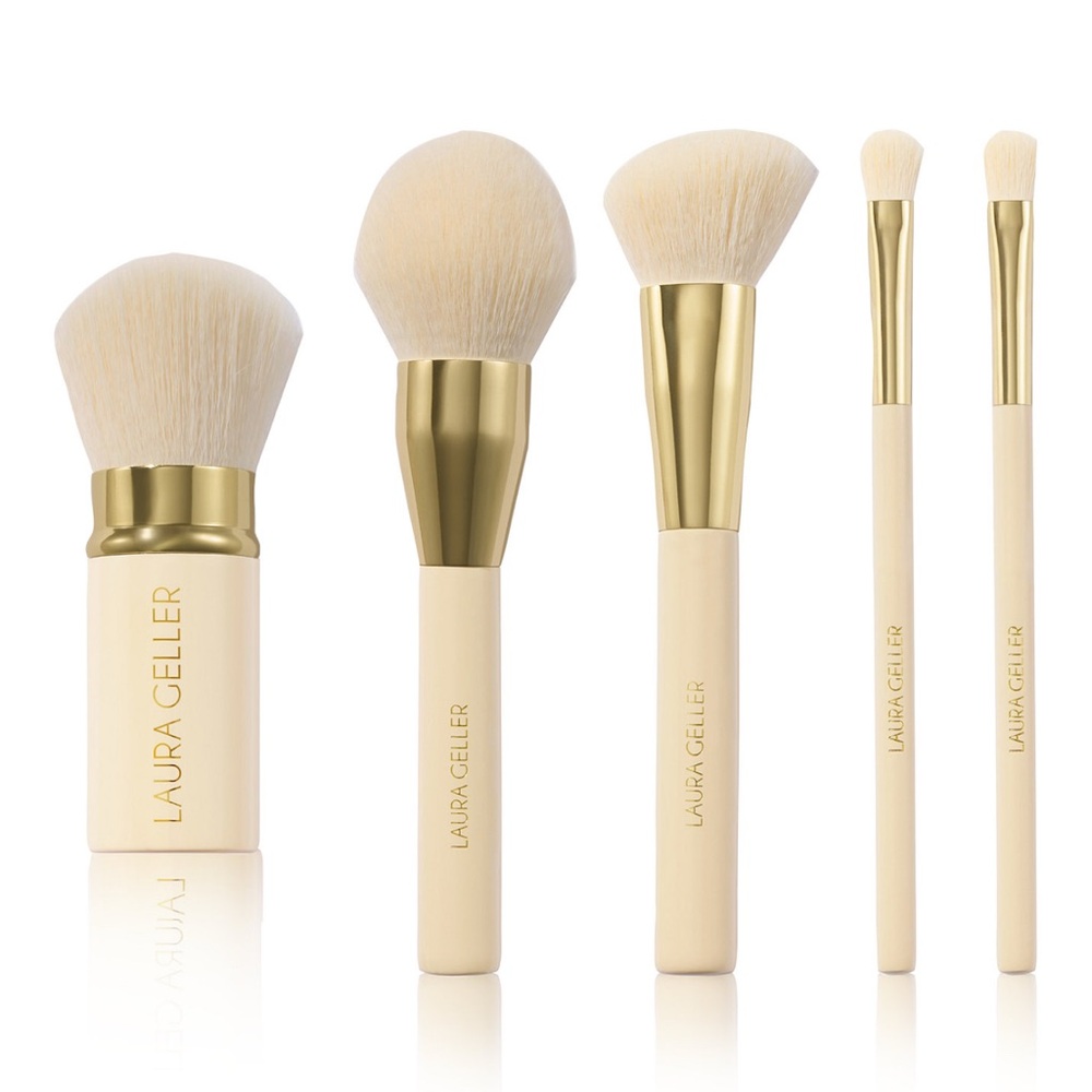 Laura Geller full face brush set with 5 makeup brushes